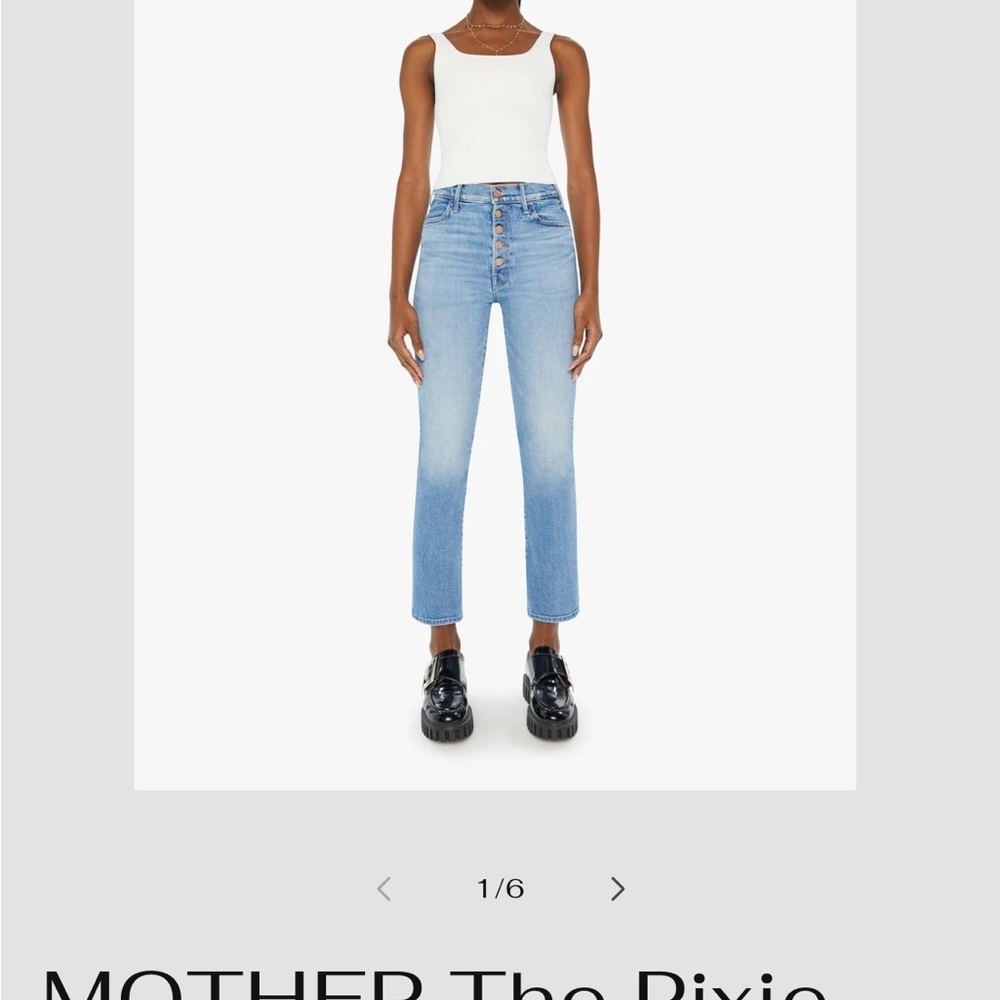 MOTHER The Pixie Cropped Jeans in Blue